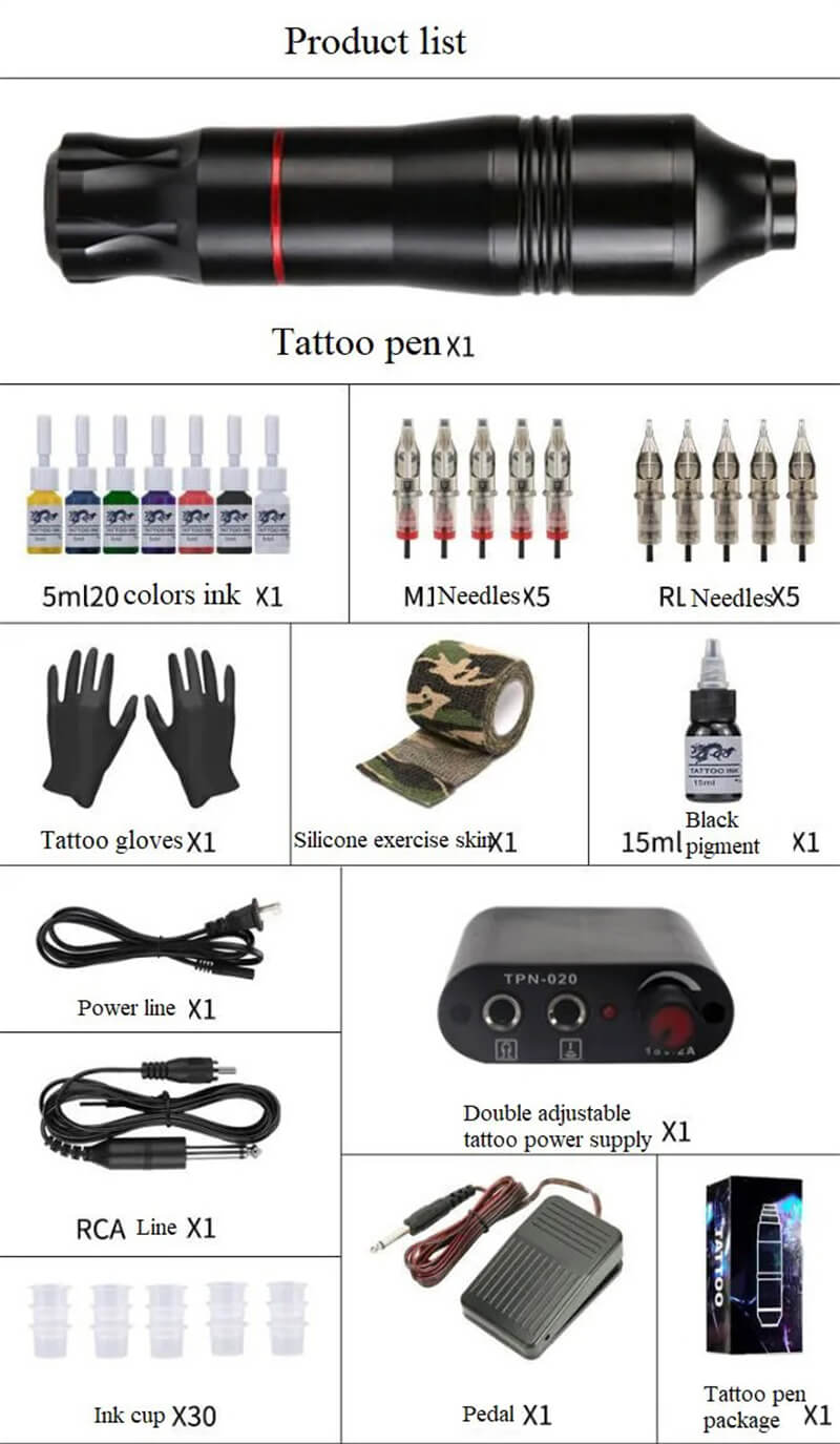 tatoeage pen kit HTL 24020205 beschrijving 2